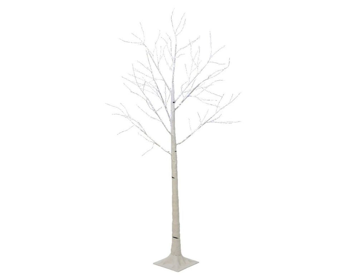 Pre-Lit Christmas White Birch Twig Tree 150cm height with 400 Cool White Micro Led