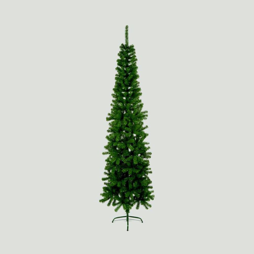 Slimline Pencil Artificial Christmas Green Spruce Pine Tree - 200cm