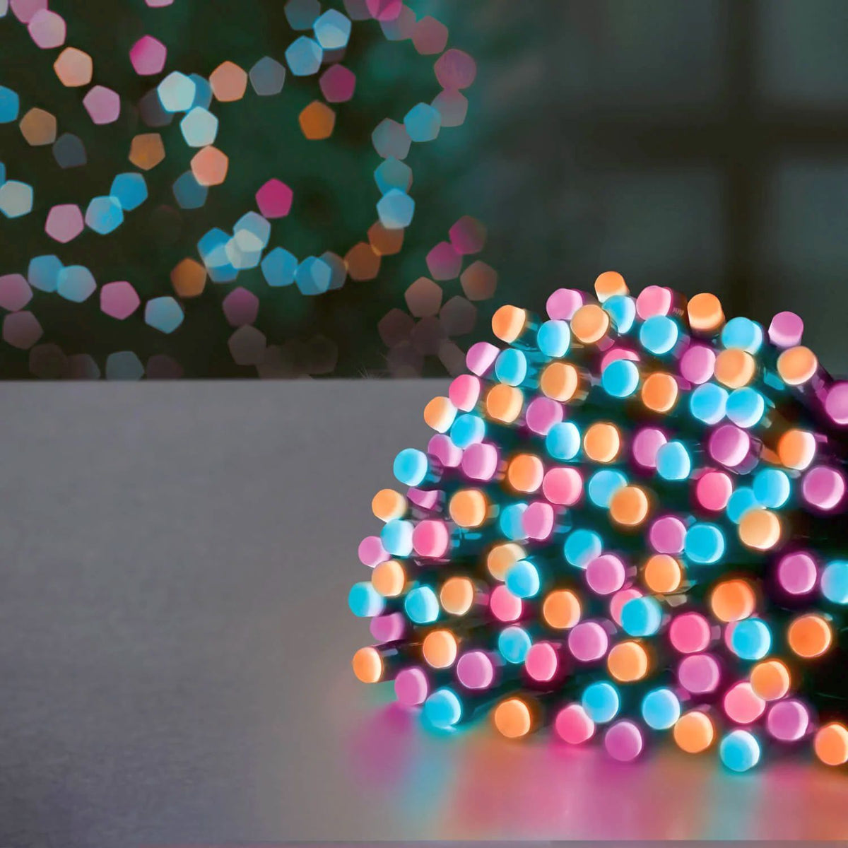 Christmas 360 Frosted Rainbow Berry Led Light - 9meters long Battery Operated with Timer