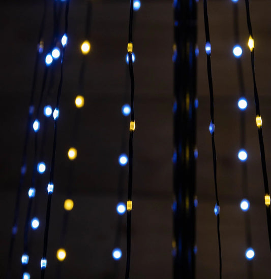 Christmas 4m LED Maypole Pyramid Tree with 1374 White/Warm White LEDs & Star