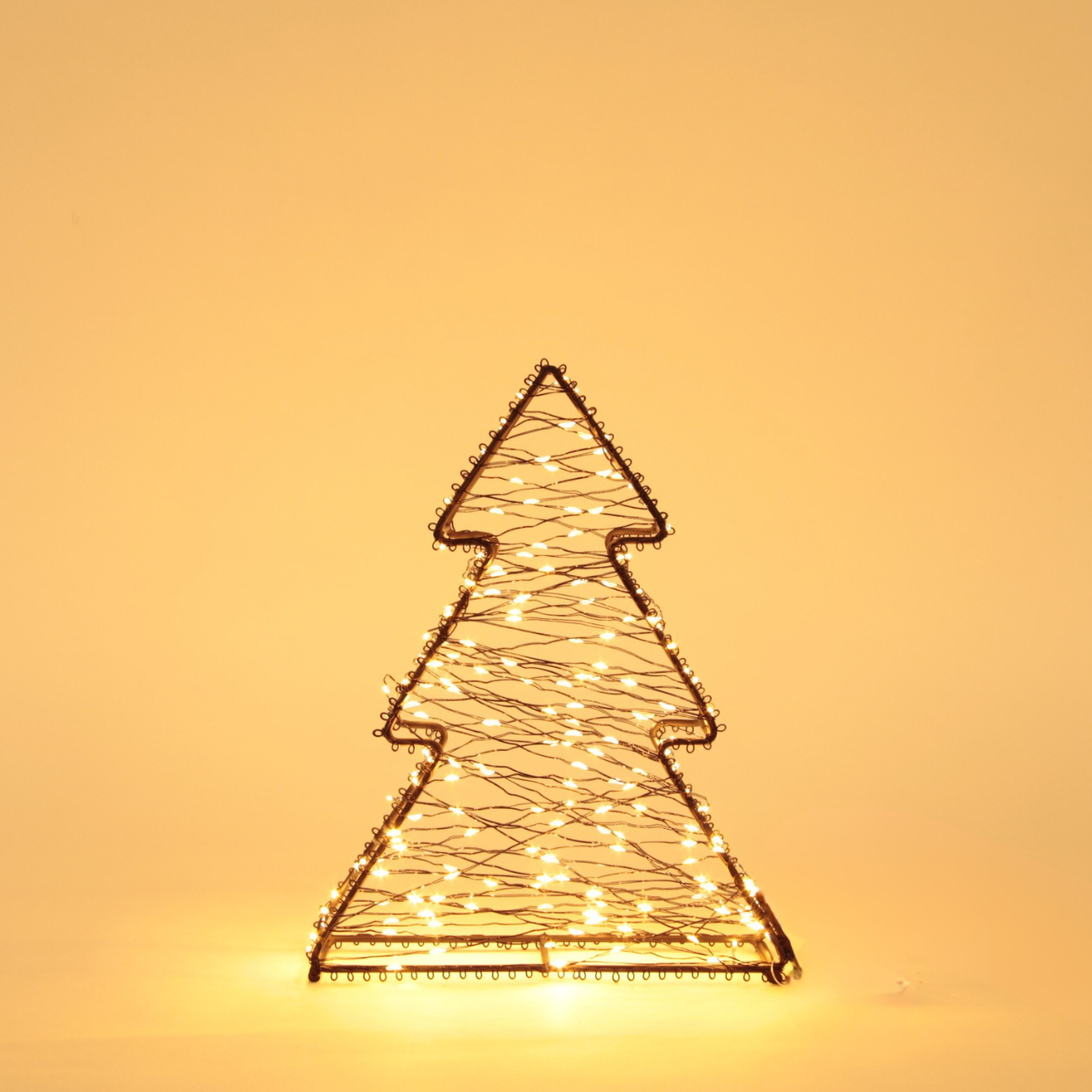 Metal Tree – 200 Warm White Micro LEDs with Timer