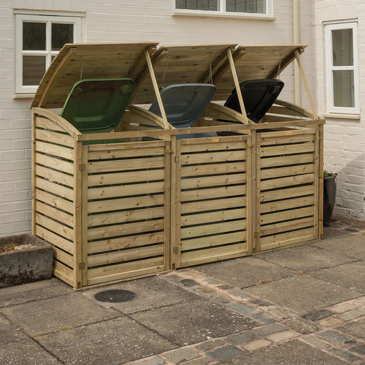 Triple Wheelie Bin Storage
