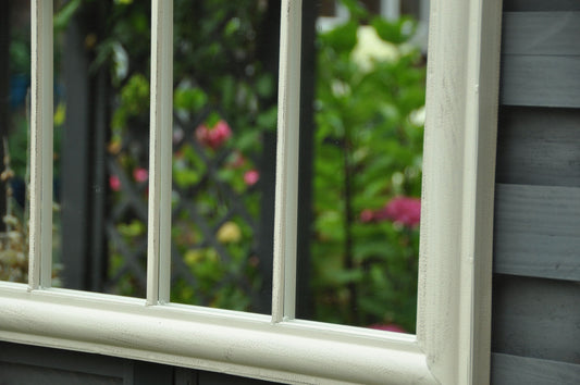 Arched Garden Mirror in White