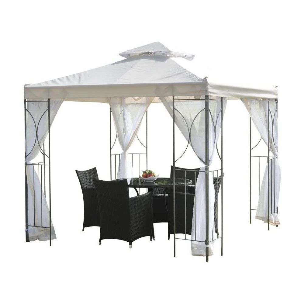 Contemporary Garden Gazebo in Cream