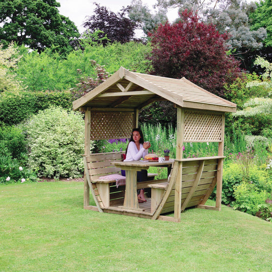 Marbella Garden Arbour 6 Seat Dining Set