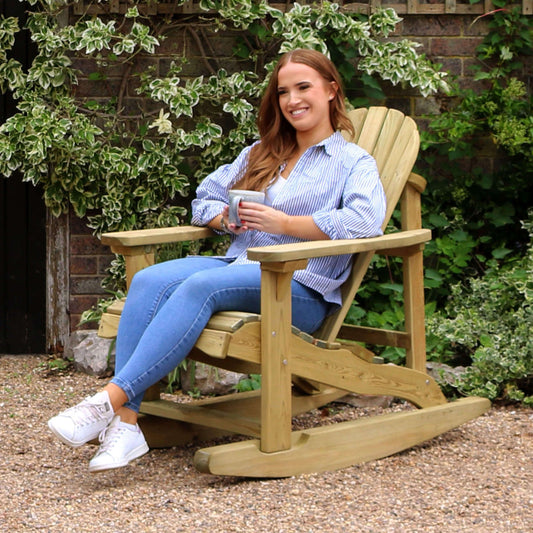 Murcia Adirondack Style Garden Rocking Chair