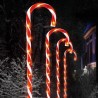 Outdoor Pathway Finders Lights - Set of 4 Red Candy Cane