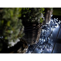 960 Ultra-Bright Cluster Cool White LED Twinkle Lights - 12.4m