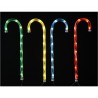 Outdoor Pathway Finders Lights - Set of 4 Multi Coloured Candy Cane