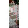 Outdoor Pathway Finders Lights - Set of 4 Red Candy Cane