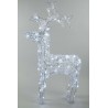 60cm/2ft Acrylic Standing Reindeer Outdoor - Cool White LED