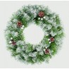 Christmas Wreath with Snow Tips and cones (50cm)