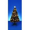 120cm Black Fibre Optic Tree with Warm White LEDs