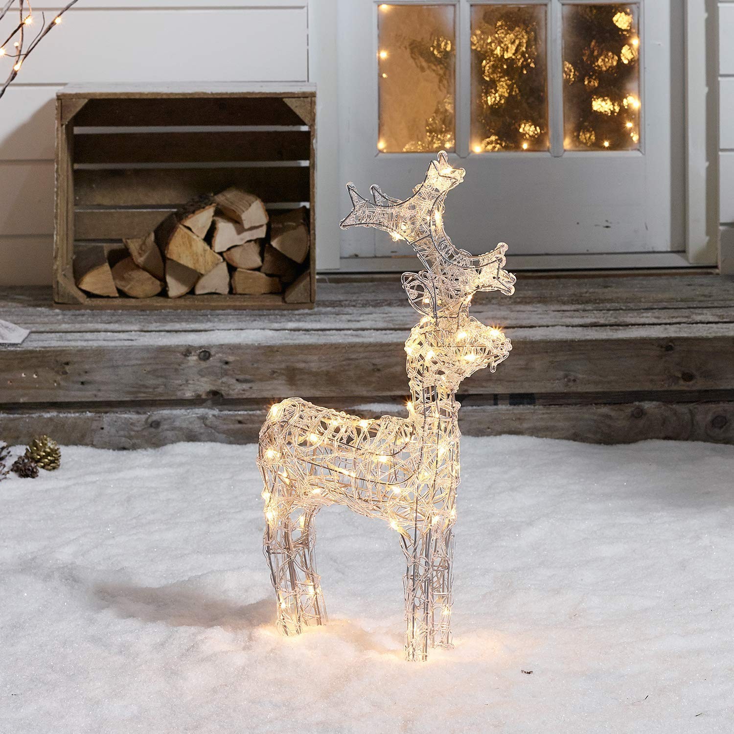 led standing acrylic reindeer