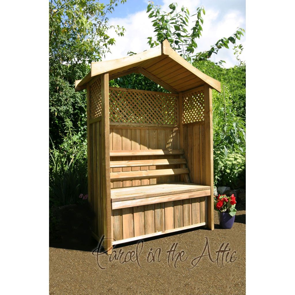 arbour seat with storage