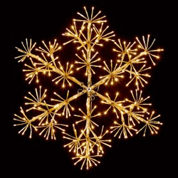 Starburst Flashing Snowflake with 300 Warm White Led Light