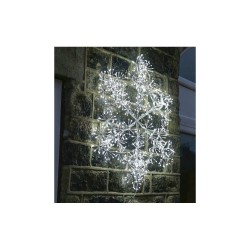 Christmas Starburst Flashing 90cm Snowflake with 660 Cool White Led Light - Indoor or outdoor use