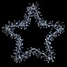 Christmas 60cm Silver Star with 240 Cool White Cluster Led Light - Indoor or outdoor use