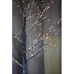 Pre-Lit Christmas Brown Birch Tree 150cm height with 400 Warm White Micro Dot Led