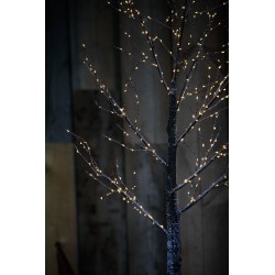 Pre-Lit Christmas Brown Birch Tree 150cm height with 400 Warm White Micro Dot Led