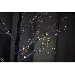 Pre-Lit Christmas Brown Birch Tree 150cm height with 400 Warm White Micro Dot Led