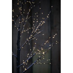 Pre-Lit Christmas Brown Birch Tree 150cm height with 400 Warm White Micro Dot Led