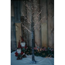 Pre-Lit Christmas Brown Birch Tree 150cm height with 400 Warm White Micro Dot Led