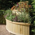 3 Tier Solid Wood Corner Planter Raised Vegetable & Flower Bed
