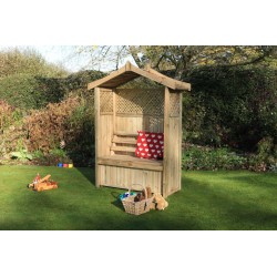 Barcelona Arbour with Storage Box and Trellis (includes Green seat Pad)