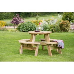 Small Round Wooden Picnic Table