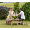 Small Round Wooden Picnic Table