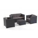Trieste Rattan Lounge Set in Anthracite