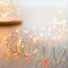 Christmas 200 Bright Vintage Warm White & Red LED Outdoor Fairy String Twinkle Pin Wire Lights Battery powered