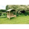 Pamplona Garden Arbour Mini Gazebo with Seat in Pressure Treated Wood - 10 year warranty against rot