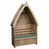 Valencia  Garden Arbour with Storage Seat and Pad in Pressure Treated Wood - 10 year warranty against rot