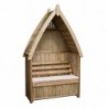 Valencia  Garden Arbour with Storage Seat and Pad in Pressure Treated Wood - 10 year warranty against rot