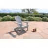 Murcia Folding Adirondack Chair Solid Wood Garden Outdoor Furniture - Painted in Light Grey - 10 Year warranty against rot