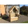 Jerez Garden Arbour with Storage Seat and Trellis sides with Seat Pad in Cream