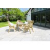 Malaga Solid Wood Outdoor Garden Furniture Dining Set (1 Table, 2 Chairs, 2 Bench) - 10 Year warranty against rot