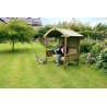 Pamplona Garden Arbour Mini Gazebo with Seat in Pressure Treated Wood - 10 year warranty against rot