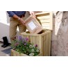 Outside Parcel Store Box with Flower Planter in Pressure Treated Wood - 10 year warranty against rot