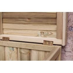Outside Parcel Store Box with Flower Planter in Pressure Treated Wood - 10 year warranty against rot