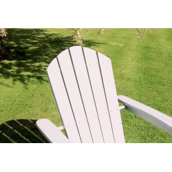 Murcia Folding Adirondack Chair Solid Wood Garden Outdoor Furniture - Painted in Light Grey - 10 Year warranty against rot