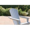 Murcia Folding Adirondack Chair Solid Wood Garden Outdoor Furniture - Painted in Light Grey - 10 Year warranty against rot