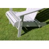 Murcia Folding Adirondack Chair Solid Wood Garden Outdoor Furniture - Painted in Light Grey - 10 Year warranty against rot