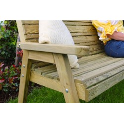 Malaga Solid Wood Outdoor Garden Furniture 3 Seater Bench - 10 Year warranty against rot