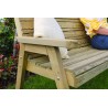 Malaga Solid Wood Outdoor Garden Furniture 3 Seater Bench - 10 Year warranty against rot