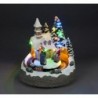 Christmas LED Village Scene with moving train, Santa, children and music battery operated