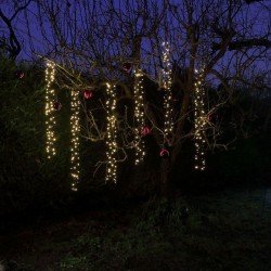 Christmas Tree Cascading Twinkle Light Cluster Effect with 480 Warm White LEDs timer and multi-function