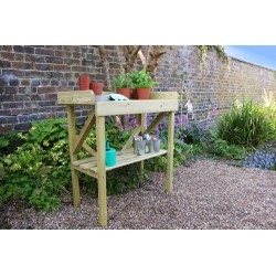 Wooden Potting Table & Work Bench with Storage